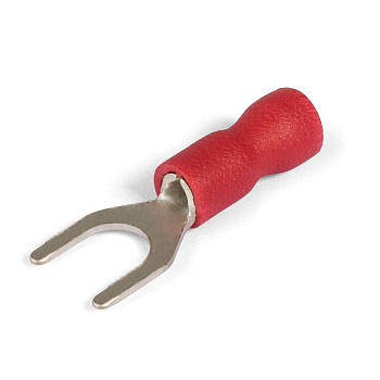 PR08.10390 наконечники вилочные изолированные с ПВХ манжетой (НВИ) 1,5–3 красные (100 шт/уп) Промрукав