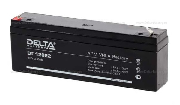 Аккумулятор Delta DT 12022 ( 12В/2,2Ач)