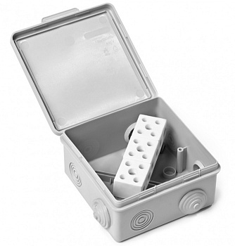 071-006 Коробка монтажная огнестойкая пластиковая герметичная КМОПГ (6к х10 мм) 100х100х50 IP54 ПожТехКабель 071-006 Коробка монтажная огнестойкая пластиковая герметичная КМОПГ (6к х10 мм) 100х100х50 IP54 ПожТехКабель