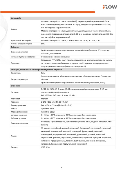 F-IC-2786CSZ4(2.8-12mm) (Аналог DS-2CD2787G2HT-LIZS(2.8-12mm)(eF)) 8Мп уличная купольная IP-камера c гибридной Smart подсветкой iFlow