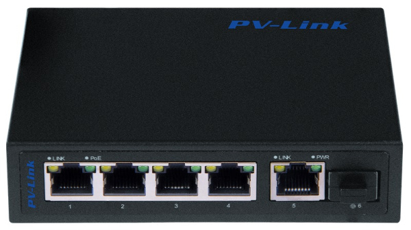 PV-POE04G1S1 (ver. 2068) 6 портовый коммутатор