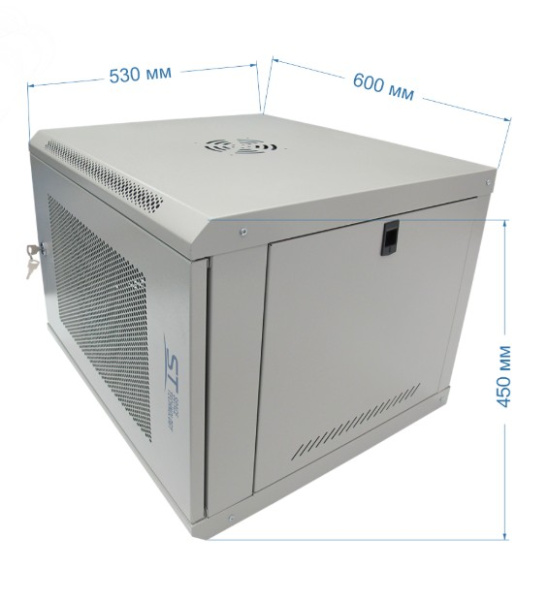 ST-NCP9U600 (СЕРЫЙ) С ПОЛКОЙ шкаф телекоммуникационный 19" Space Technology