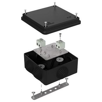 40-0300-9005-FR2.5-4 коробка огнестойкая для о/п 40-0300-FR2.5-4 Е15-Е120 RAL9005 100х100х50 (14 шт/кор) Промрукав
