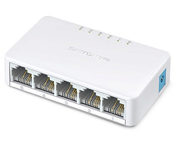 MS105 коммутатор неуправляемый; 5 портов 10/100 Мбит/с