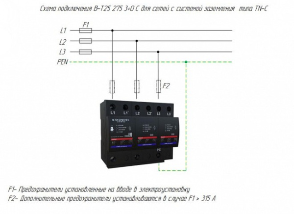 В-Т25 275/3+0 С трёхполюсное УЗИП ХАКЕЛЬ