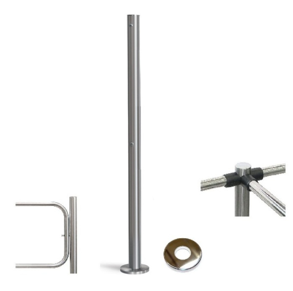 PERCo-BH02 2-16 трехсторонняя стойка с отверстием под стопорный механизм поворотной секции PERCo