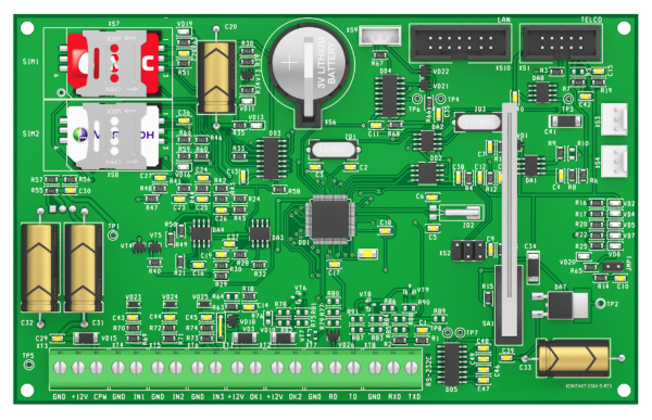 Контакт GSM-5-RT3 панель охранная
