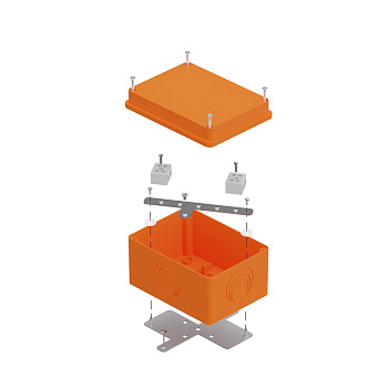 40-0351-FR10.0-4 коробка огнестойкая для о/п 40-0351-FR10.0-4 E15-E120 для о/п RAL2004 150х110х90 (6 шт/кор) Промрукав