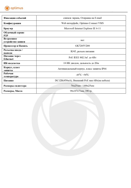 IP-E042.1(2.8)P_V.4 уличная купольная всепогодная IP-камера видеонаблюдения Optimus
