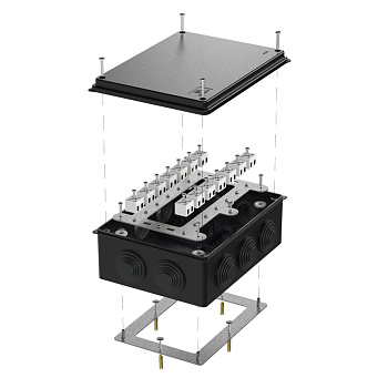 40-0320-9005-FR2.5-28 коробка огнестойкая для о/п 40-0320-FR2.5-28 Е15-Е120 RAL9005 200х150х75 (5 шт/кор) Промрукав