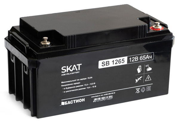 SKAT SB 1265 (2541) АКБ свинцово-кислотная тип AGM Бастион