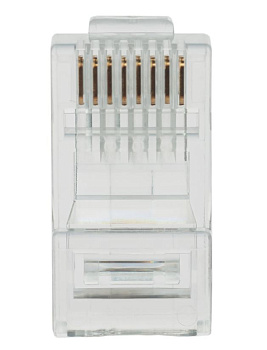 DR-3003 коннектор (вилка) UTP кат.6 8P8C универсальная, 15U", 3 зубца, (100 шт/уп) Datarex