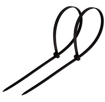 201-030 Стяжка 300x3,6 нейлоновая, черная (100 шт./уп.) (CNT-3,6*300-B) Пожтехкабель