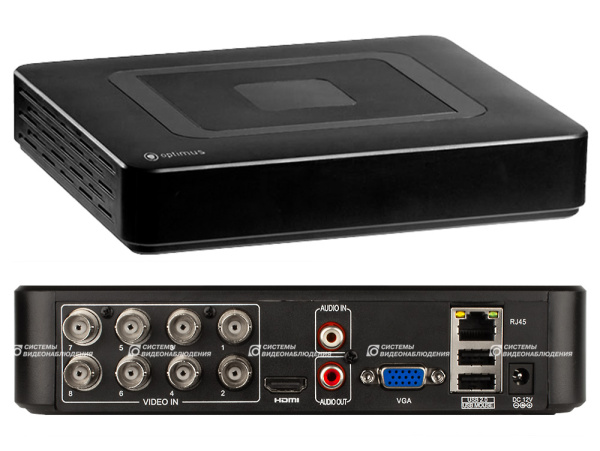 AHDR-4008L_V.3 цифровой гибридный видеорегистратор 8-канальный Optimus