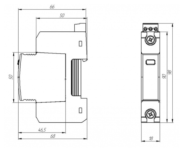 В-Т2 М 150 С однополюсное устройство защитное УЗИП ХАКЕЛЬ