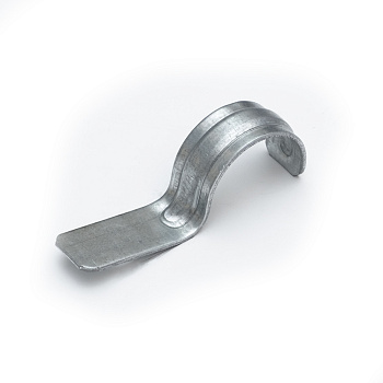 PR08.2756 скоба металлическая однолапковая СМО d25-26 мм для монтажного пистолета (без отверстий) (100 шт/уп) Промрукав