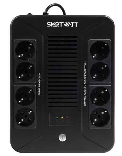 UPS SAFE PRO 600 ИБП линейно-интерактивный, мощность 600/360 ВА/Вт, напольный SMARTWATT