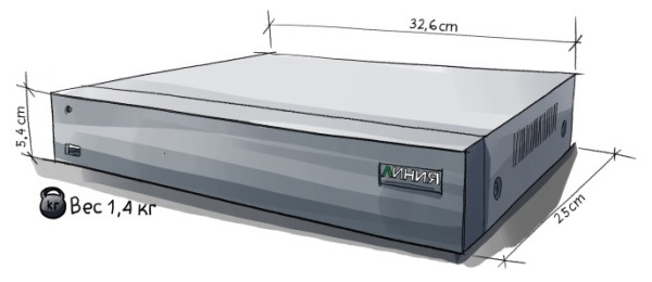 Линия XVR 16S 16-ти канальный мультиформатный видеорегистратор Линия