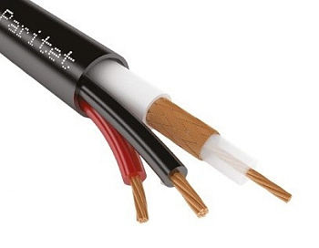 КВК-П-2 2х0,75 мм²  кабель комбинированный для систем видеонаблюдения ( РК 75-2-13М+ 2х0,75) (200 м/бухта) Паритет