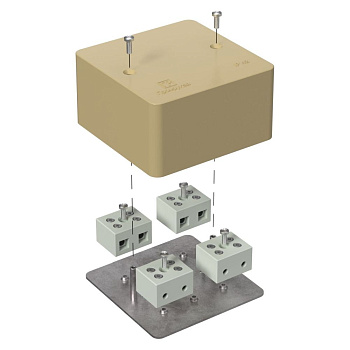 40-0460-1001-FR10.0-8 коробка огнестойкая для кабель-канала 40-0460-FR10.0-8 Е15-Е120 RAL1001 85х85х45 (44 шт/кор) Промрукав