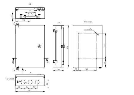 ШРН-2/100 Шкаф распределительный настенный металлический с замком для 100 пар, в комплекте с размыкаемыми плинтами