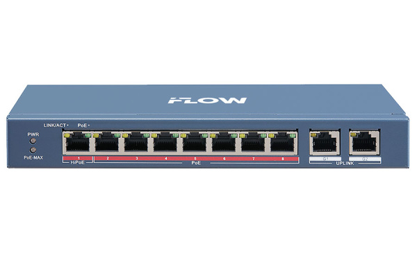 F-SW-EU410HPOE-V коммутатор L2 неуправляемый 8 портов iFlow