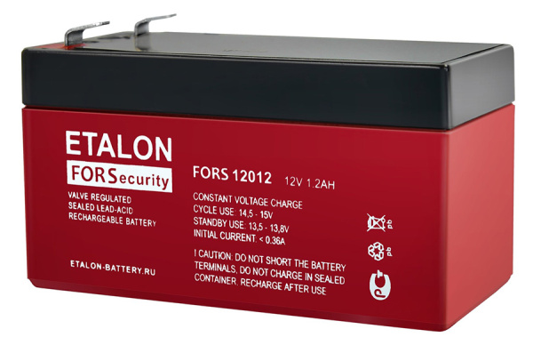 Аккумулятор ETALON FORS 12012 герметичный свинцово-кислотный (12 В/1,2 Ач) 