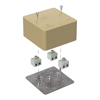 40-0460-1001-FR2.5-6 коробка огнестойкая для кабель-канала 40-0460-FR2.5-6 Е15-Е120 RAL1001 85х85х45 (44 шт/кор) Промрукав