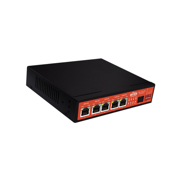 WI-PS306GF-UPS v3 коммутатор неуправляемый с функцией UPS, 5хGE PoE + 1хSFP, DIP переключатель, Wi-Tek