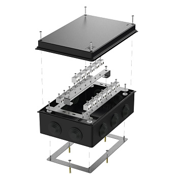 40-0330-9005-FR2.5-40 коробка огнестойкая для о/п 40-0330-FR2.5-40 Е15-Е120 RAL9005 260х175х90 (7 шт/кор) Промрукав