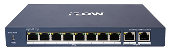 F-SW-EM610POE-VM коммутатор L2, Смарт-управляемый, 8 гигабитных портов RJ45 PoE iFlow