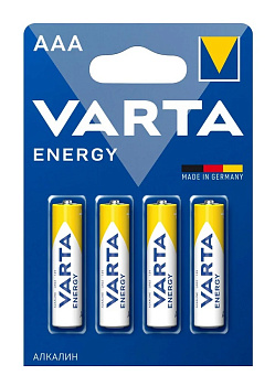 Батарея Varta Energy LR03 BL4 Alkaline AAA (4шт) блистер 04103213414