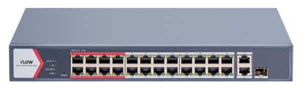 F-SW-EM426POE-VM/L Коммутатор L2, Смарт-управляемый, 24 порта 10/100M RJ45 PoE (iFlow)