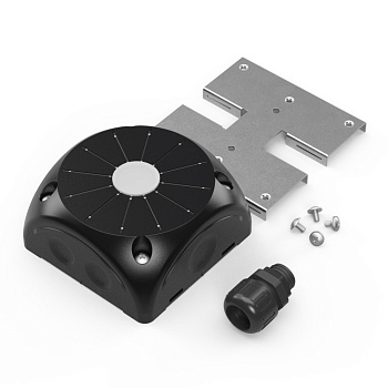 60-0505-9005-П-ВМУ Коробка распределительная 60-0505-9005-П-ВМУ для видеокамер двухкомпонентная с мембранами чёрная 100х100х50 с пластиной и муфтой Пр