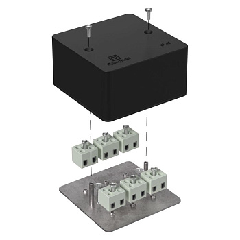 40-0460-9005-FR2.5-12 коробка огнестойкая для кабель-канала 40-0460-FR2.5-12 Е15-Е120 RAL9005 85х85х45 (44 шт/кор) Промрукав
