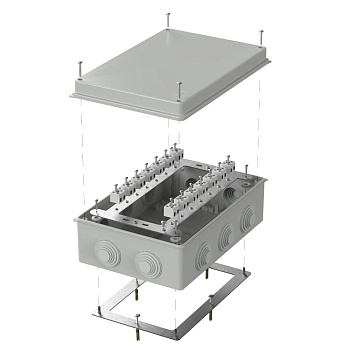 40-0330-7035-FR2.5-28 коробка огнестойкая для о/п 40-0330-FR2.5-28 Е15-Е120 RAL7035 260х175х90 (7 шт/кор) Промрукав