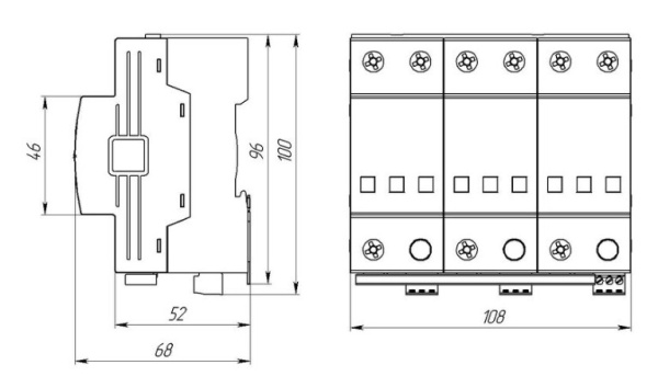 В-Т25 275/3+0 С трёхполюсное УЗИП ХАКЕЛЬ