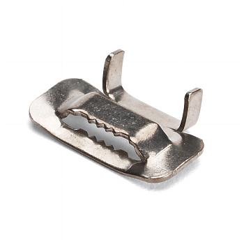 PR08.12709 бугели из нержавеющей стали AISI 304 для монтажных лент 20 мм (30 шт/уп) Промрукав