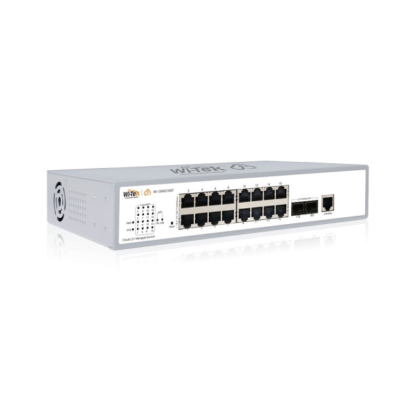 WI-CMS318GF коммутатор управляемый L2, порты 16 100/1000Base-TX  + 2 SFP, Wi-Tek