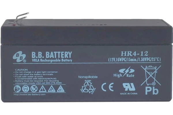 Аккумуляторная батарея 12 В, 3.6 Ач BB Battery HR 4-12