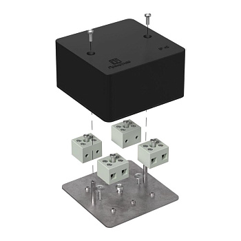 40-0460-9005-FR6.0-8 коробка огнестойкая для кабель-канала 40-0460-FR6.0-8 Е15-Е120 RAL9005 85х85х45 (44 шт/кор) Промрукав