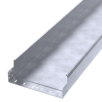 PR16.13625 лоток неперфорированный Профи INOX (AISI 316) 300х100х3000 (1,5 мм) (6 м/уп) Промрукав