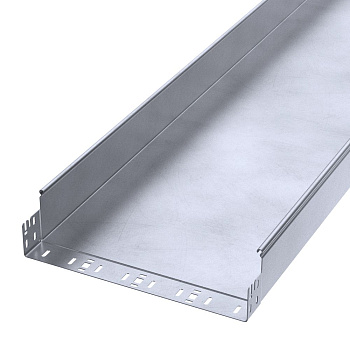 PR16.13754 лоток неперфорированный Профи INOX (AISI 316) 400х100х3000 (2,0 мм) (6 м/уп) Промрукав