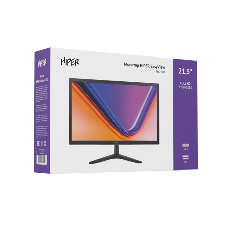 Монитор Hiper 21.5" FH2203 IPS FHD чер 5ms HDMI VGA M/M 75Hz 250cd Ex