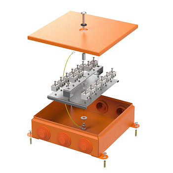 70-0390-2004-FR2.5-32 коробка металлическая огнестойкая 70-0390-FR2.5-32 E15-E120 RAL2004 200x200x65 (4 шт/кор) Промрукав