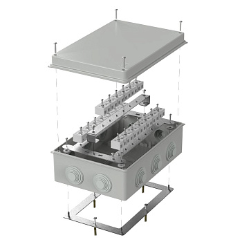 40-0330-7035-FR10.0-40 коробка огнестойкая для о/п 40-0330-FR10.0-40 Е15-Е120 RAL7035 260х175х90 (7 шт/кор) Промрукав