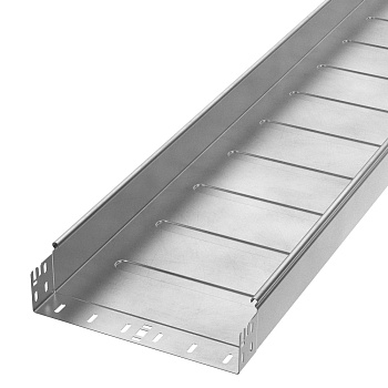 PR16.14005 лоток неперфорированный Профи INOX (AISI 304) 300х80х3000 (1,0 мм) (6 м/уп) Промрукав