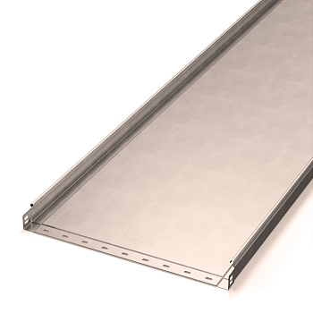 PR16.2404 лоток неперфорированный Стандарт INOX (AISI 409) 500х50х3000 (1,0 мм) (6 м/уп) Промрукав