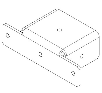 PERCo-MB-16.7 накладка  Т - образная  для стыковки дополнительной секции ограждения PERCo-MB-16D со стеной PERCo