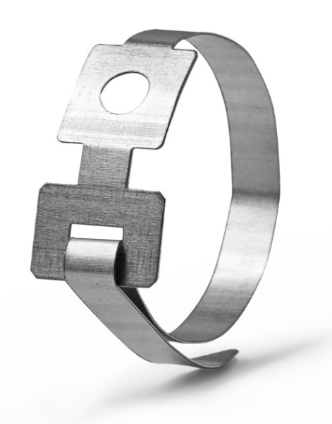 840-004 Держатель ДМОУ-С для кабеля и кабелнесущих систем в виде стяжки с отверстием под саморез-винт ПожТехКабель